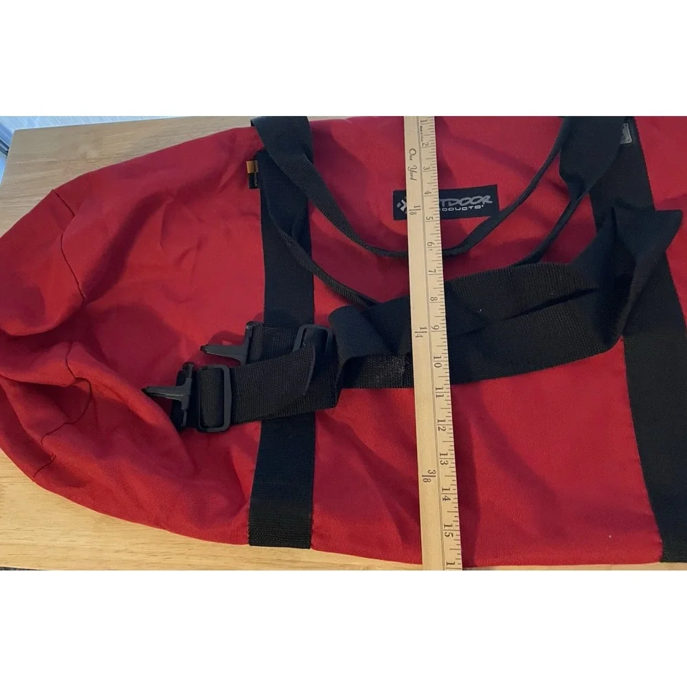 Outdoor Products Large Duffle‎ red includes storage pouch/toiletry bag